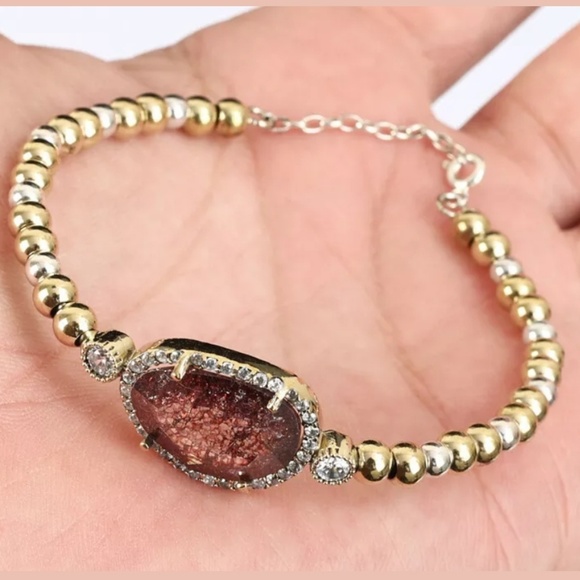 Amazing Amethyst & topaz cuff - Picture 3 of 4